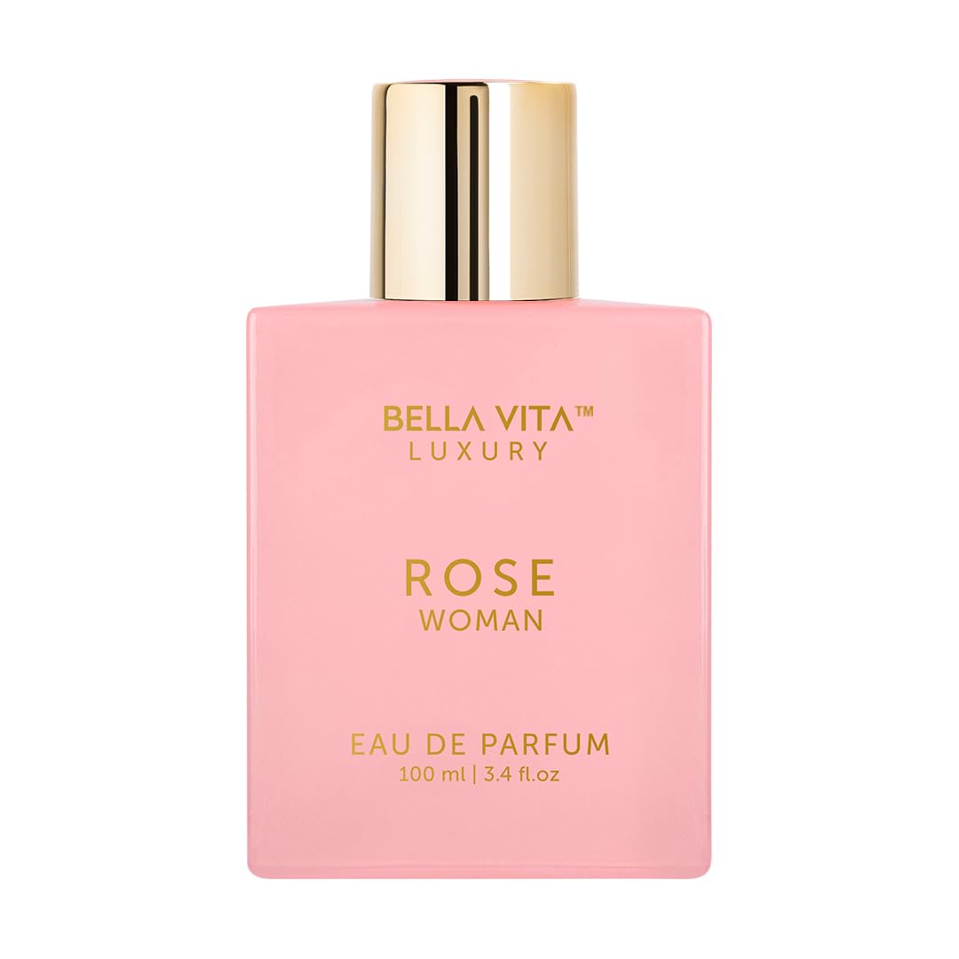 Bella Vita Luxury Rose Womens Eau De Parfum (3.4 fl. oz.) | Floral Oriental & sweet Perfume for Women | Notes: Amber Vanilla Black Currant Rose Jasmine | Vegan & Cruelty-Free
